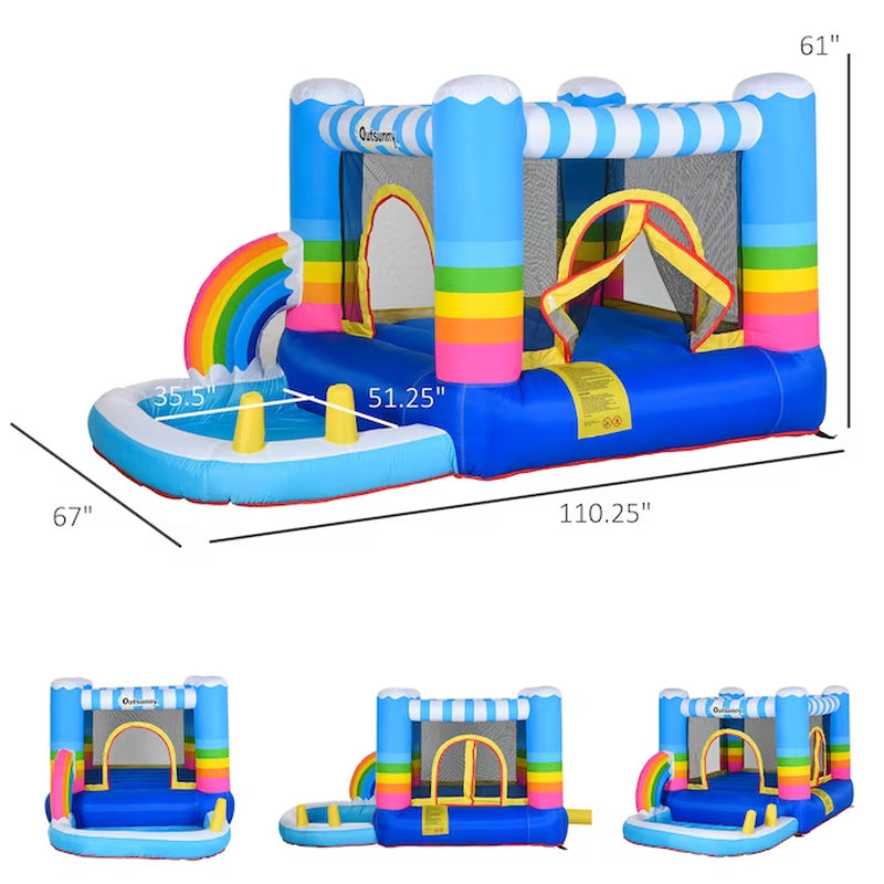 114.25-In X Polyester Bounce House